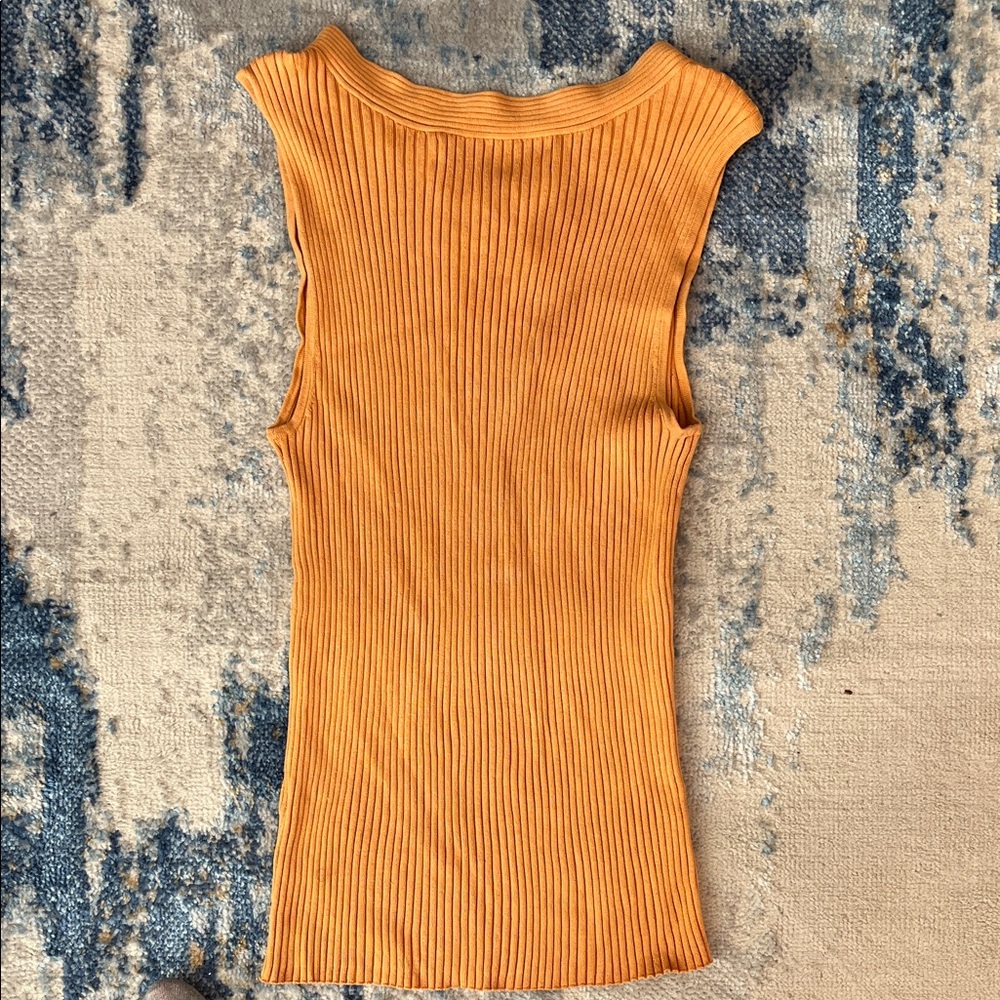 Sophie Rue Mustard Ribbed Keyhole Tank Top - Picture 3 of 3